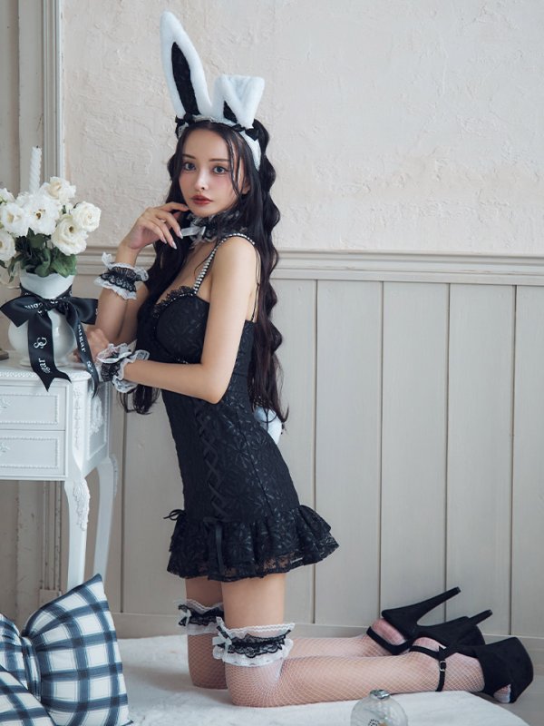 画像21: 【SALE!!】【即日発送！】【ハロウィン】 総レースバニーミニマーメイドワンピ【コスプレ6点セット】【XS-Lサイズ/3カラー】[OF04]