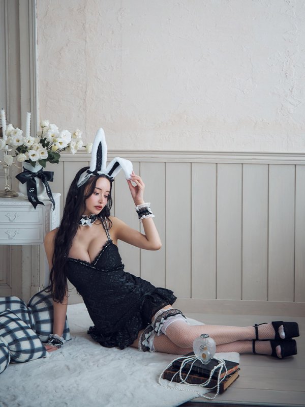 画像22: 【SALE!!】【即日発送！】【ハロウィン】 総レースバニーミニマーメイドワンピ【コスプレ6点セット】【XS-Lサイズ/3カラー】[OF04]