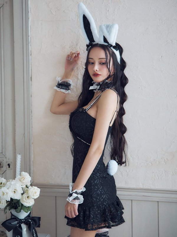 画像24: 【SALE!!】【即日発送！】【ハロウィン】 総レースバニーミニマーメイドワンピ【コスプレ6点セット】【XS-Lサイズ/3カラー】[OF04]