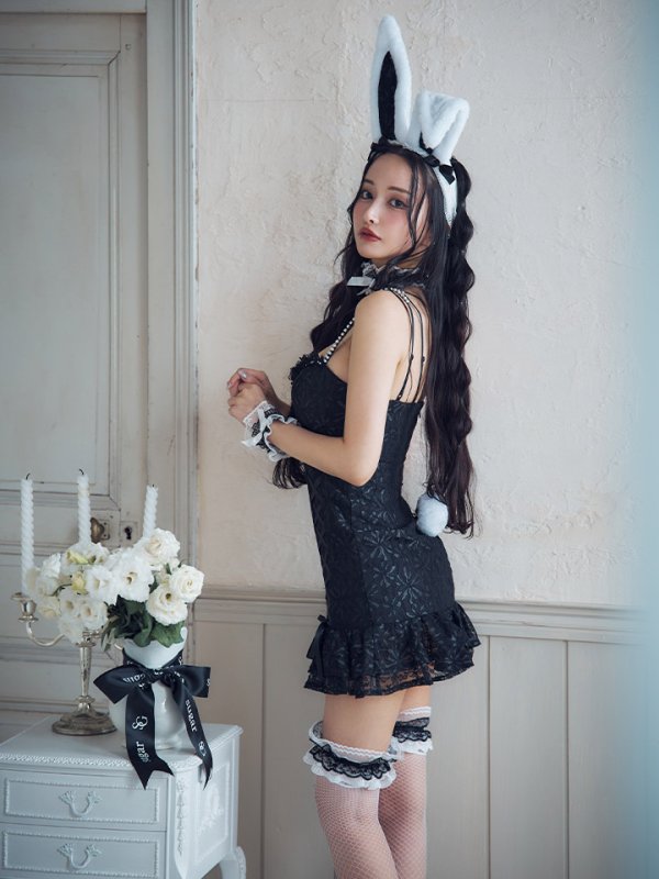 画像25: 【SALE!!】【即日発送！】【ハロウィン】 総レースバニーミニマーメイドワンピ【コスプレ6点セット】【XS-Lサイズ/3カラー】[OF04]