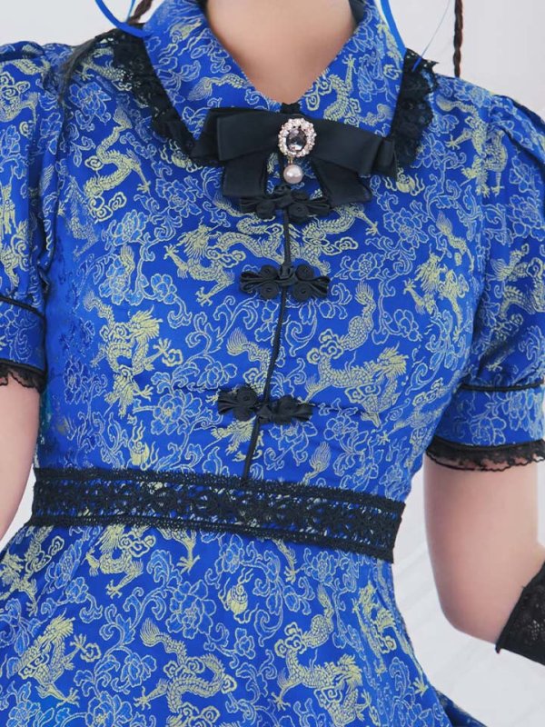 画像21: 【ハロウィン】アームウォーマー付きフレアスカートチャイナ 【コスプレ5点セット】 【S-XLサイズ/４カラー】[OF04]