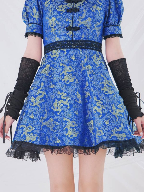 画像22: 【ハロウィン】アームウォーマー付きフレアスカートチャイナ 【コスプレ5点セット】 【S-XLサイズ/４カラー】[OF04]