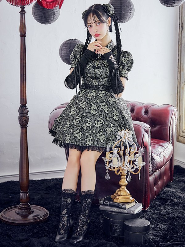 画像7: 【ハロウィン】アームウォーマー付きフレアスカートチャイナ 【コスプレ5点セット】 【S-XLサイズ/４カラー】[OF04]