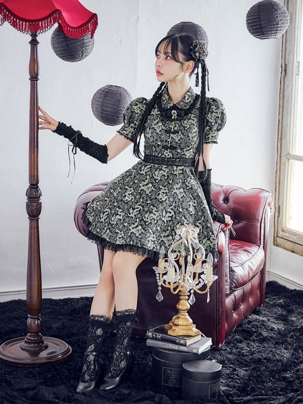 画像11: 【ハロウィン】アームウォーマー付きフレアスカートチャイナ 【コスプレ5点セット】 【S-XLサイズ/４カラー】[OF04]