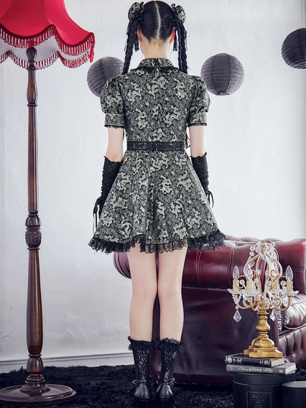 画像13: 【ハロウィン】アームウォーマー付きフレアスカートチャイナ 【コスプレ5点セット】 【S-XLサイズ/４カラー】[OF04]