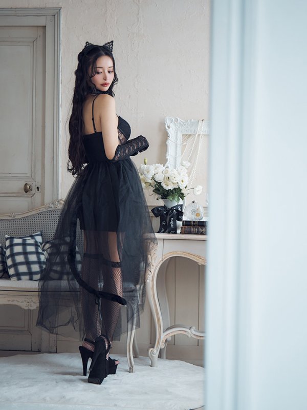 画像10: 【SALE!!】【即日発送！】【ハロウィン】チュールキャミワンピース 【コスプレ4点セット】【XS-Mサイズ/1カラー】[OF04]