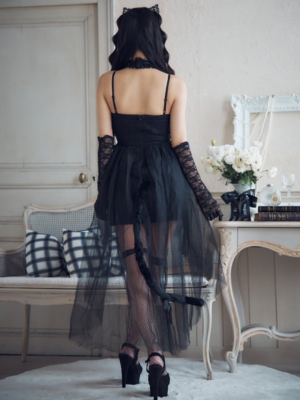 画像12: 【SALE!!】【即日発送！】【ハロウィン】チュールキャミワンピース 【コスプレ4点セット】【XS-Mサイズ/1カラー】[OF04]