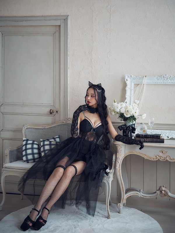 画像5: 【SALE!!】【即日発送！】【ハロウィン】チュールキャミワンピース 【コスプレ4点セット】【XS-Mサイズ/1カラー】[OF04]