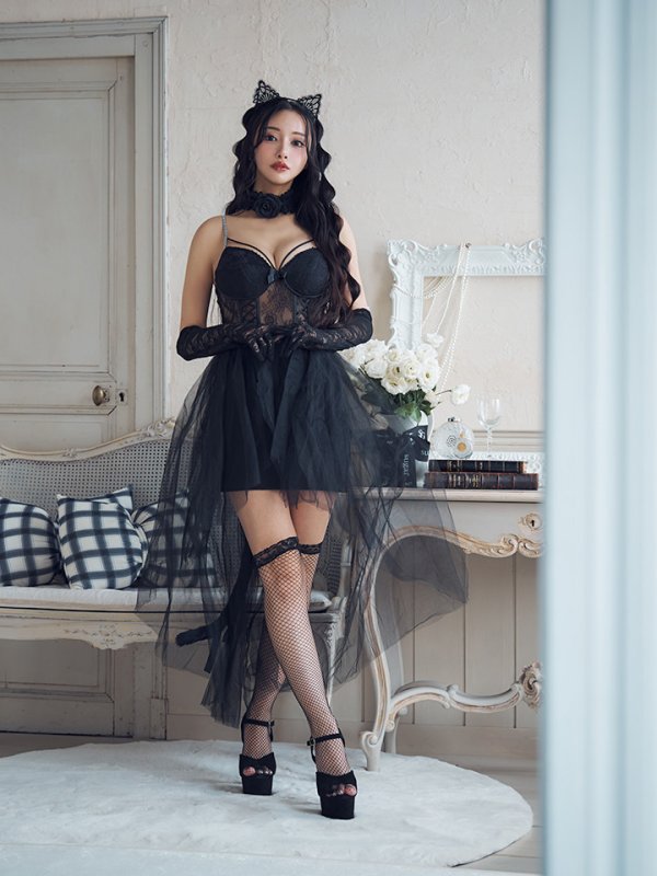 画像8: 【SALE!!】【即日発送！】【ハロウィン】チュールキャミワンピース 【コスプレ4点セット】【XS-Mサイズ/1カラー】[OF04]