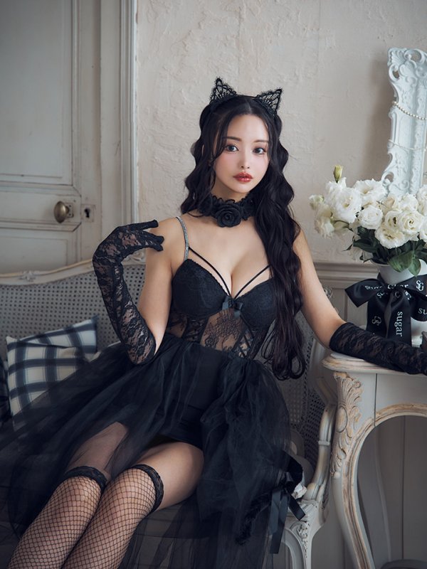 画像9: 【SALE!!】【即日発送！】【ハロウィン】チュールキャミワンピース 【コスプレ4点セット】【XS-Mサイズ/1カラー】[OF04]