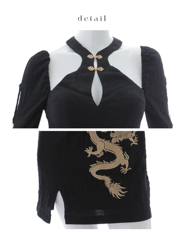 画像32: 【ハロウィン】ドラゴンプリントチャイナセットアップ 【コスプレ5点セット】【XS-Mサイズ/1カラー】ドラゴンプリントチャイナドレス 【コスプレ3点セット】【XS-Lサイズ/1カラー】(SE01YN)[OF01]