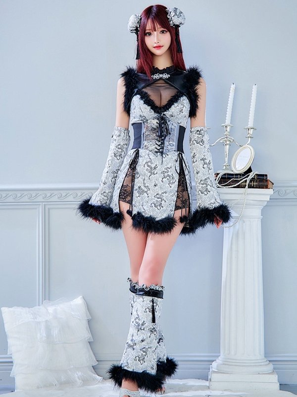 画像4: 【即日発送】【ハロウィン】【桜咲乃愛コラボ】チャイナオールインワン【コスプレ6点セット】【XS-Lサイズ/1カラー】(SE01YN)[OF01]