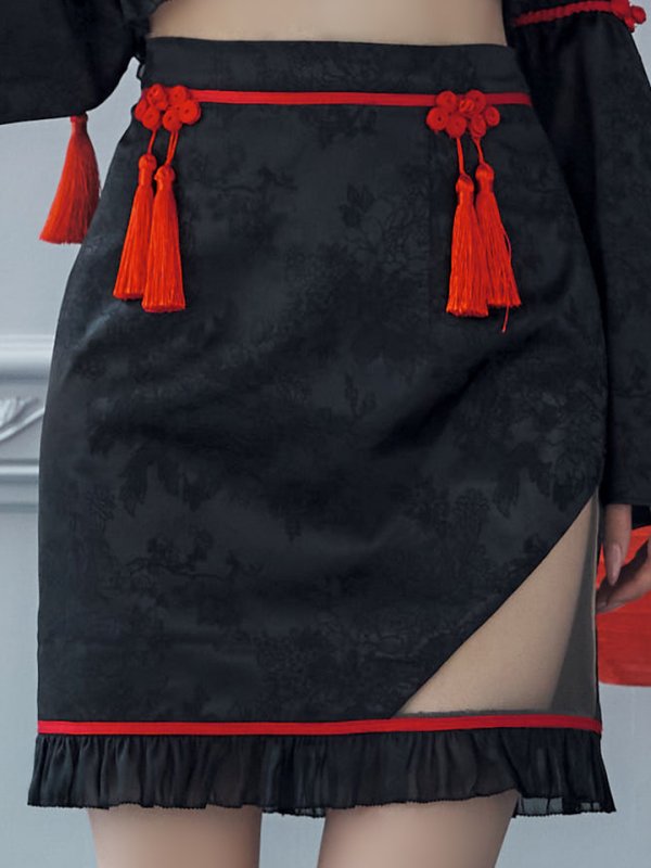 画像23: 【即日発送！】【ハロウィン】ベルスリーブチャイナセットアップ 【コスプレ5点セット】【XS-Mサイズ/1カラー】オフショルチャイナワンピース 【コスプレ6点セット】 【XS-Lサイズ/3カラー】(SE01YN)[OF04]