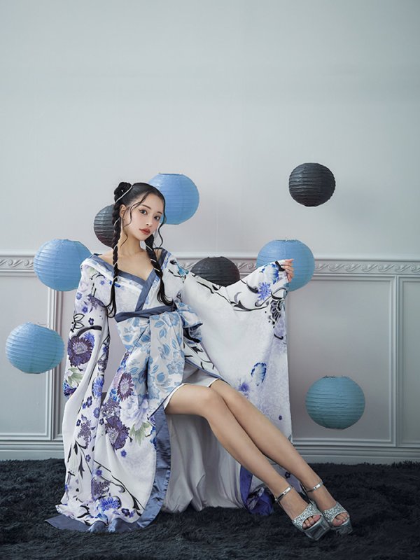 画像4: 【即日発送！】【ハロウィン】花魁ショートインロングワンピース 【コスプレ】【S-XLサイズ/2カラー】[HC03]