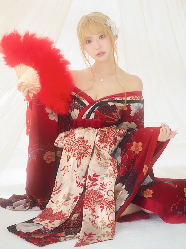 画像7: 【即日発送！】【ハロウィン】花魁ショートインロングワンピース 【コスプレ】【S-XLサイズ/2カラー】[HC03]