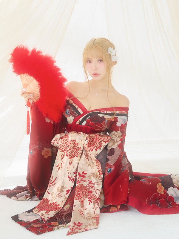 画像6: 【即日発送！】【ハロウィン】花魁ショートインロングワンピース 【コスプレ】【S-XLサイズ/2カラー】[HC03]