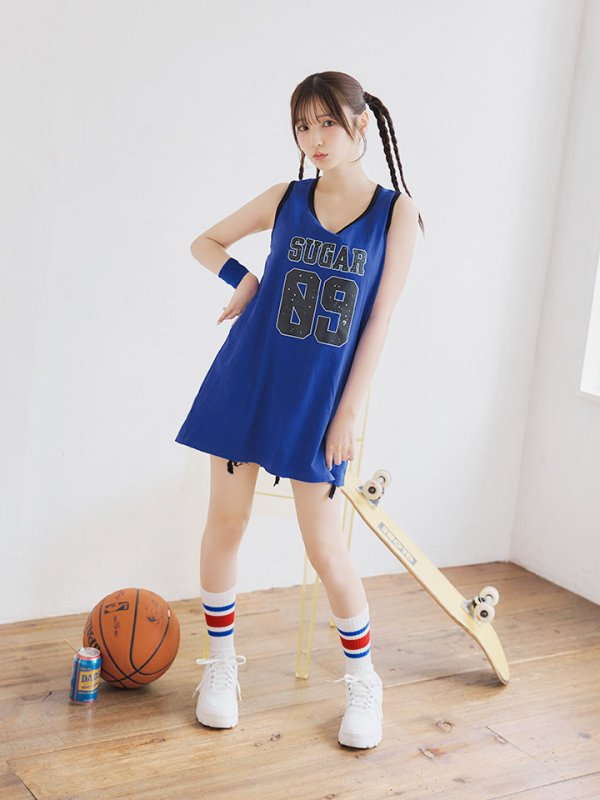 画像7: 【SALE!!】【即日発送！】【ハロウィン】バスケガール 【コスプレ3点セット】 【FREEサイズ/2カラー】[OF01]