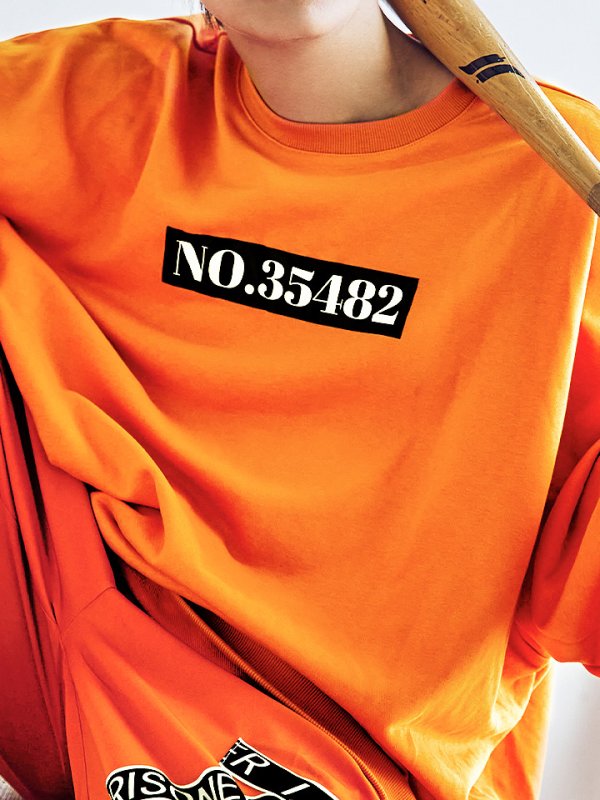 画像12: 【SALE!!】【即日発送！】【ハロウィン】 オレンジ囚人トレーナーセット 【コスプレ2点セット】【XXLサイズ/1カラー】(OF0106-SV)[OF01]