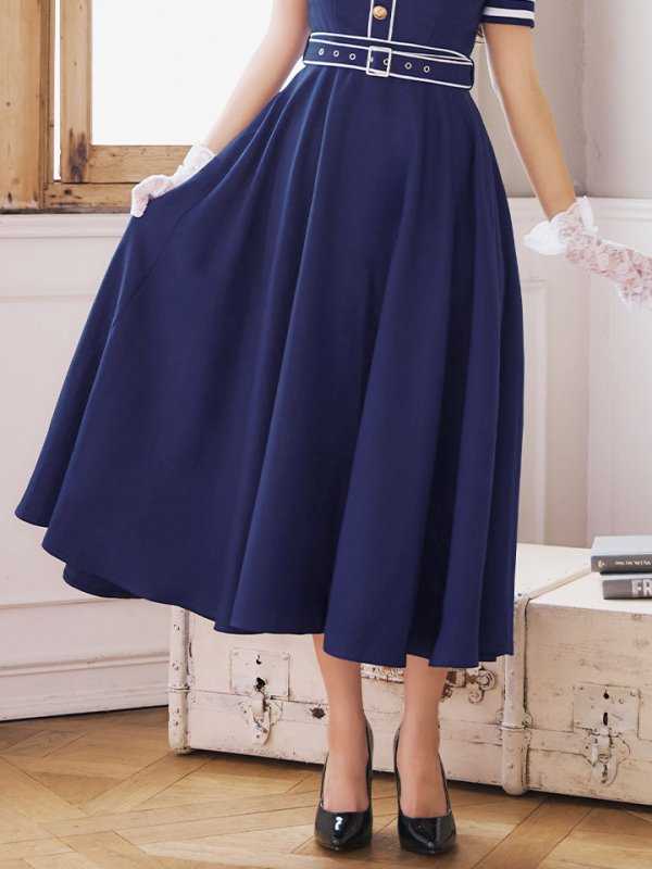 画像37: 【即日発送！】【ハロウィン】CAロングフレアワンピース 【コスプレ5点セット】 【S-XLサイズ/1カラー】[HC03]