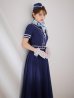 画像1: 【即日発送！】【ハロウィン】CAロングフレアワンピース 【コスプレ5点セット】 【S-XLサイズ/1カラー】[OF01] (1)