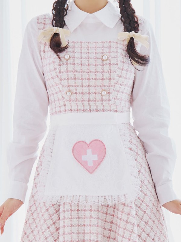 画像18: 【SALE!!】【即日発送！】【ハロウィン】ナースツイードロングフレア 【コスプレ3点セット】 【S-XLサイズ/1カラー】[HC03]