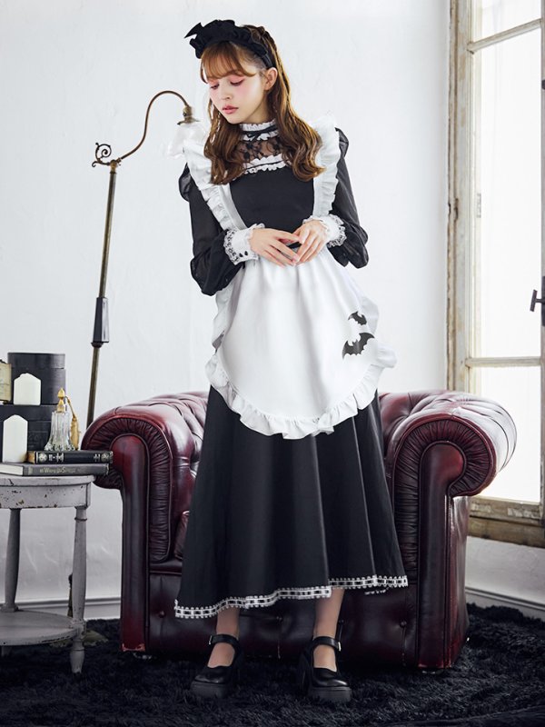 画像10: 【SALE!!】【即日発送！】【ハロウィン】クラシックメイドロングワンピース 【コスプレ3点セット】【S-XLサイズ/1カラー】[OF01]