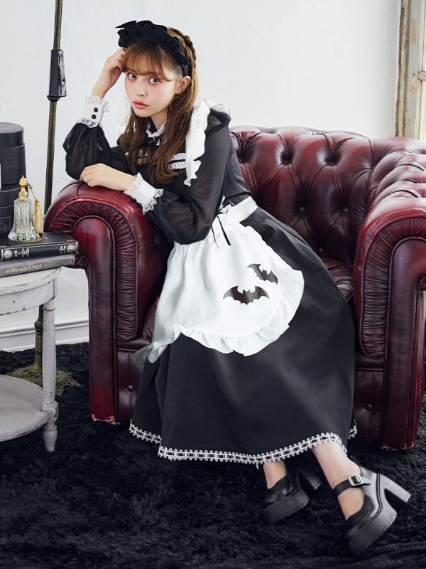画像14: 【SALE!!】【即日発送！】【ハロウィン】クラシックメイドロングワンピース 【コスプレ3点セット】【S-XLサイズ/1カラー】[OF01]