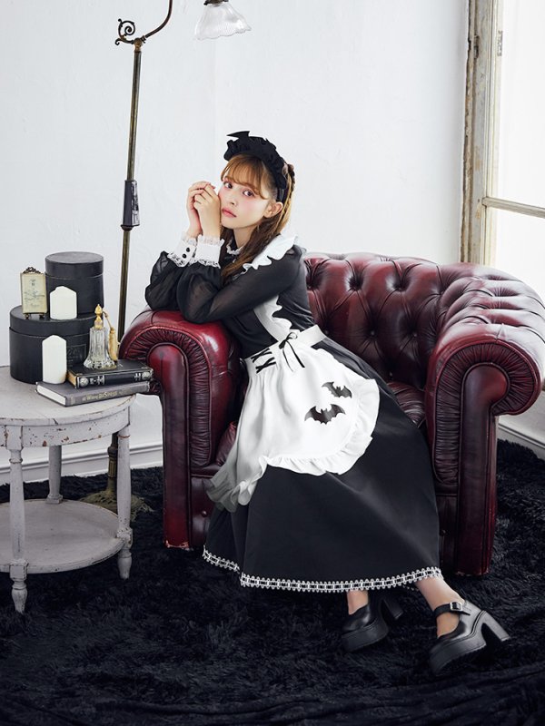 画像15: 【SALE!!】【即日発送！】【ハロウィン】クラシックメイドロングワンピース 【コスプレ3点セット】【S-XLサイズ/1カラー】[OF01]