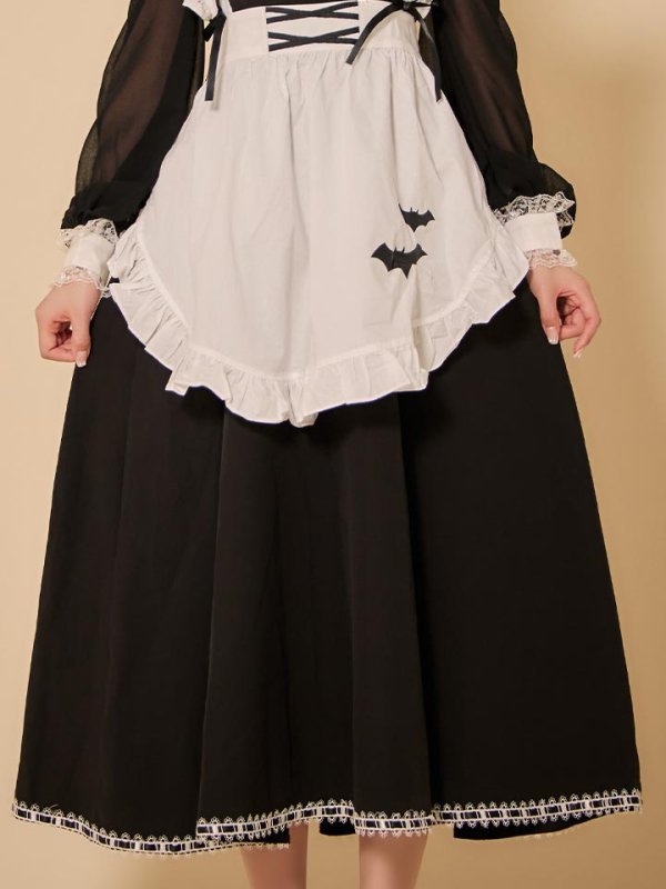 画像19: 【SALE!!】【即日発送】【ハロウィン】クラシックメイドロングワンピース【コスプレ3点セット】【S-XLサイズ/1カラー】[HC03]