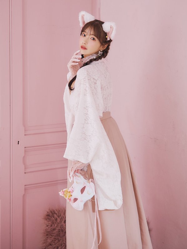 画像25: 【即日発送！】【ハロウィン】猫巫女レース袴 【コスプレ5点セット】 【FREEサイズ/2カラー】[HC03-OMN]