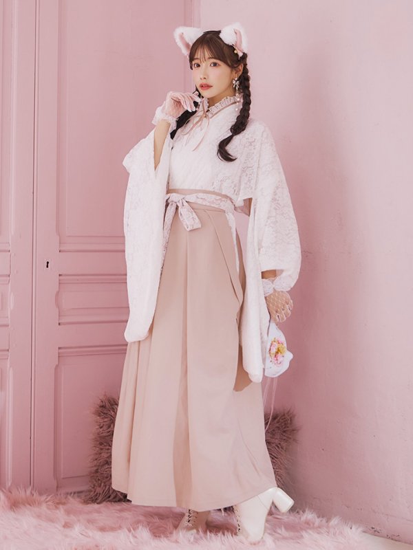 画像23: 【即日発送！】【ハロウィン】猫巫女レース袴 【コスプレ5点セット】 【FREEサイズ/2カラー】[HC03-OMN]