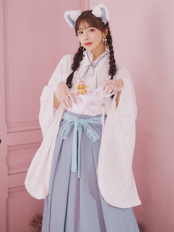 画像33: 【即日発送！】【ハロウィン】猫巫女レース袴 【コスプレ5点セット】 【FREEサイズ/2カラー】[HC03-OMN]