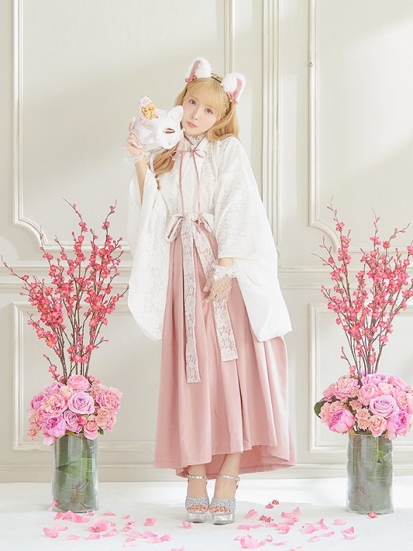 画像11: 【即日発送！】【ハロウィン】猫巫女レース袴 【コスプレ5点セット】 【FREEサイズ/2カラー】[HC03-OMN]