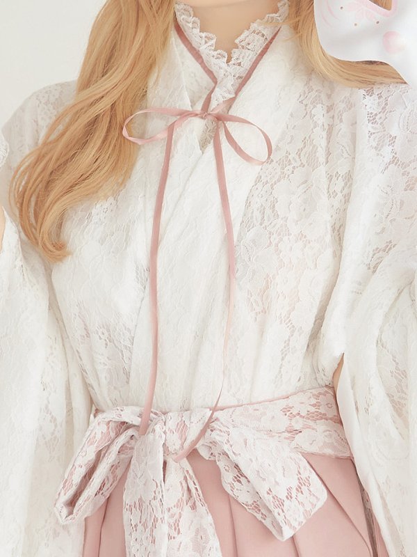 画像13: 【即日発送！】【ハロウィン】猫巫女レース袴 【コスプレ5点セット】 【FREEサイズ/2カラー】[HC03-OMN]