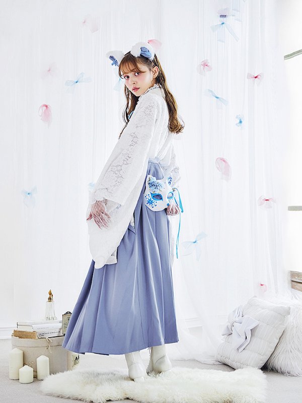 画像13: 【即日発送！】【ハロウィン】猫巫女レース袴 【コスプレ5点セット】 【FREEサイズ/2カラー】[HC03-OMN]