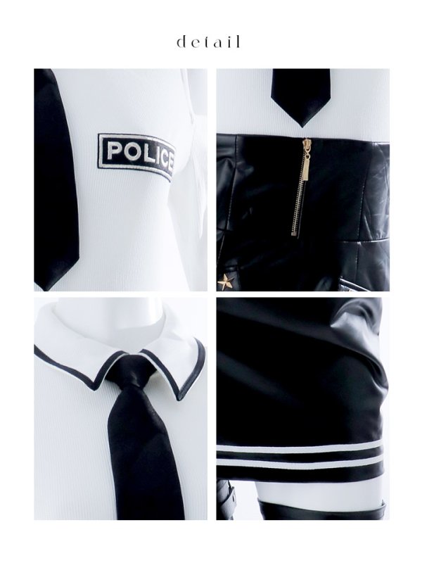 画像21: 【SALE!!】【即日発送】【ハロウィン】 レザーポリスワンピースコスプレ 【コスプレ4点セット】 【XS-Mサイズ/1カラー】(HC0306-SV)[HC03-B]