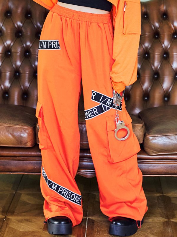 画像22: 【SALE!!】【即日発送！】【ハロウィン】オレンジ囚人長袖Tシャツセット 【コスプレ3点セット】【S-XLサイズ/1カラー】[HC03]