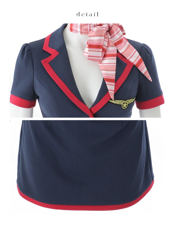 画像24: 【即日発送】【ハロウィン】CAタイトミニセットアップ【コスプレ６点セット】【XS-Mサイズ/1カラー】[HC03]