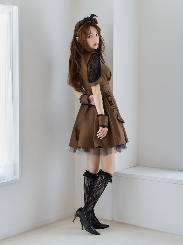 画像14: 【即日発送】【ハロウィン】コウモリクラシカルメイド【コスプレ6点セット】【S-XLサイズ/2カラー】[OF03]