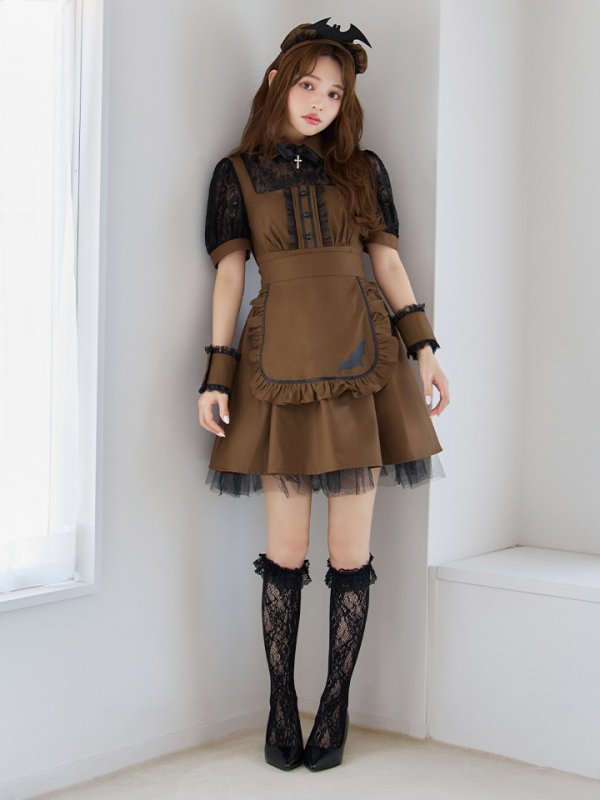 画像8: 【即日発送】【ハロウィン】コウモリクラシカルメイド【コスプレ6点セット】【S-XLサイズ/2カラー】[OF03]