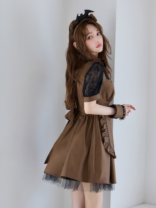 画像9: 【即日発送】【ハロウィン】コウモリクラシカルメイド【コスプレ6点セット】【S-XLサイズ/2カラー】[OF03]