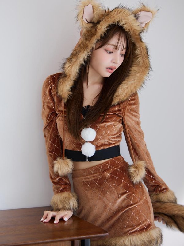 モデル:ちぃぽぽ 身長158cm 着用サイズ:Sサイズ