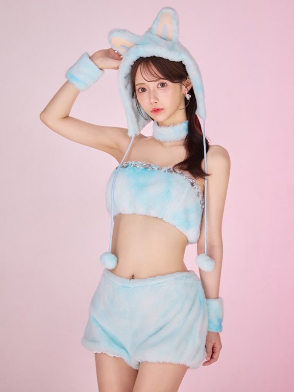 画像14: 【即日発送】【ハロウィン】パステルもこもこバニー【コスプレ7点セット】【フリーサイズ/6カラー】[HC03]