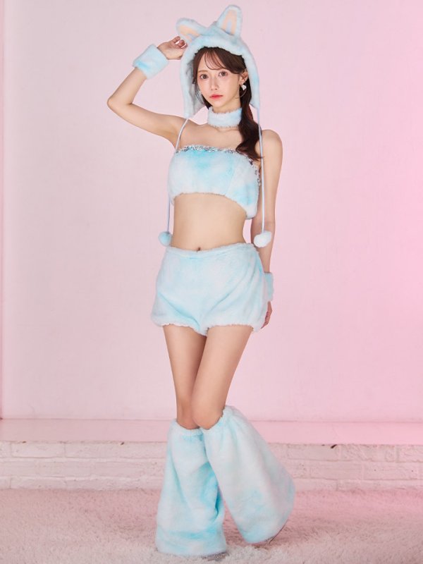 画像8: 【即日発送】【ハロウィン】パステルもこもこバニー【コスプレ7点セット】【フリーサイズ/6カラー】[HC03]