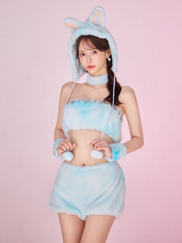 画像9: 【即日発送】【ハロウィン】パステルもこもこバニー【コスプレ7点セット】【フリーサイズ/6カラー】[HC03]