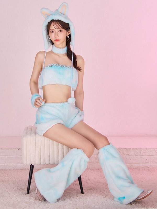 画像10: 【即日発送】【ハロウィン】パステルもこもこバニー【コスプレ7点セット】【フリーサイズ/6カラー】[HC03]