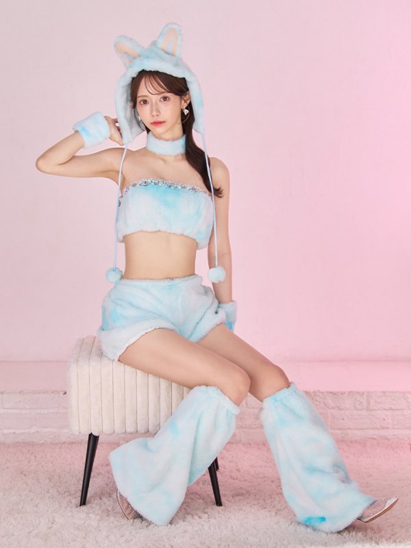 画像12: 【即日発送】【ハロウィン】パステルもこもこバニー【コスプレ7点セット】【フリーサイズ/6カラー】[HC03]