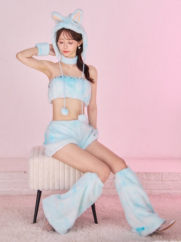 画像13: 【即日発送】【ハロウィン】パステルもこもこバニー【コスプレ7点セット】【フリーサイズ/6カラー】[HC03]