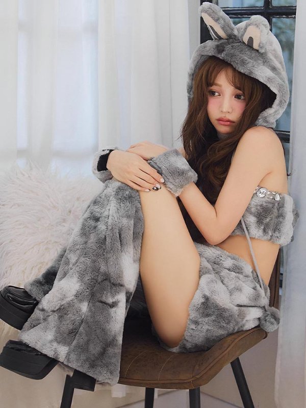 画像21: 【即日発送】【ハロウィン】パステルもこもこバニー【コスプレ7点セット】【フリーサイズ/6カラー】[HC03]