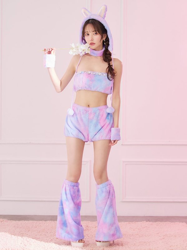 画像28: 【即日発送】【ハロウィン】パステルもこもこバニー【コスプレ7点セット】【フリーサイズ/6カラー】[HC03]